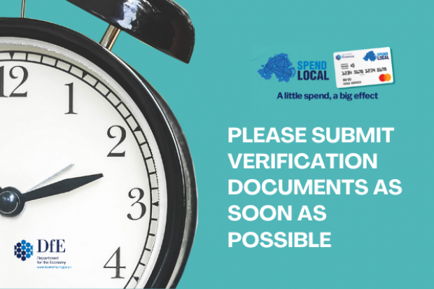 Clock picture and text which says: Please submit verification documents as soon as possible