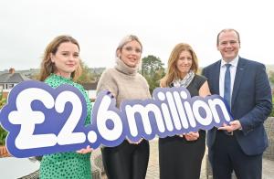 Economy Minister Gordon Lyons has announced an additional £2.6million funding has been secured to ensure that projects funded under the European Social Fund (ESF) programme can continue to operate until March 2023. Photographed with the Minister are (L to